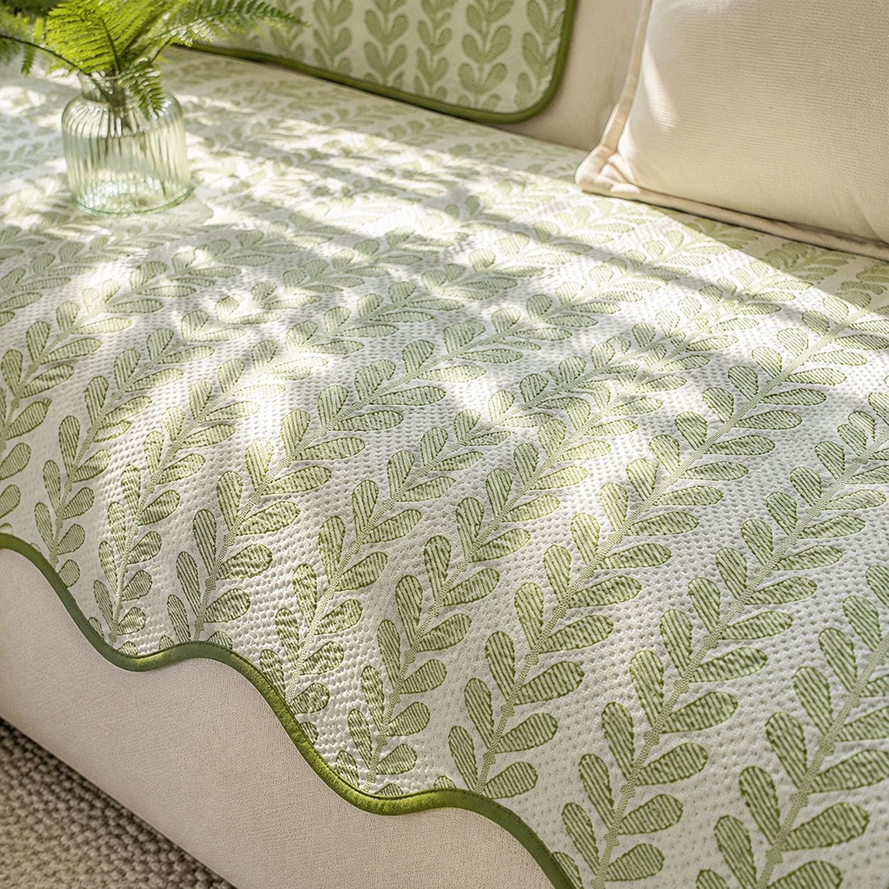 Anti-Skid Breathable Summer Ice Silk Sofa Pad