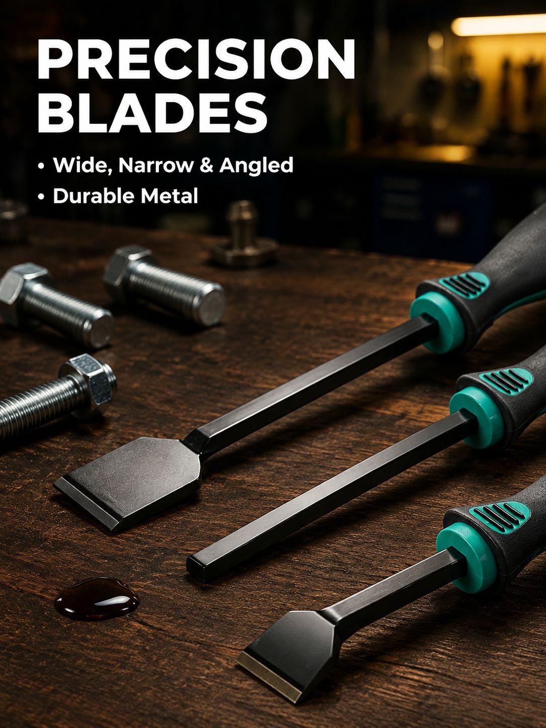 Multifunctional 3-Piece Car Repair Scraper and Cylinder Spatula Set