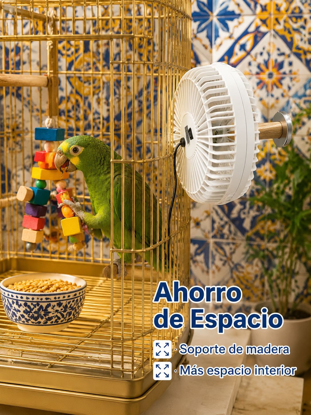 Ventilador especial para jaulas de aves, accesorio para reducción de calor y prevención del calor