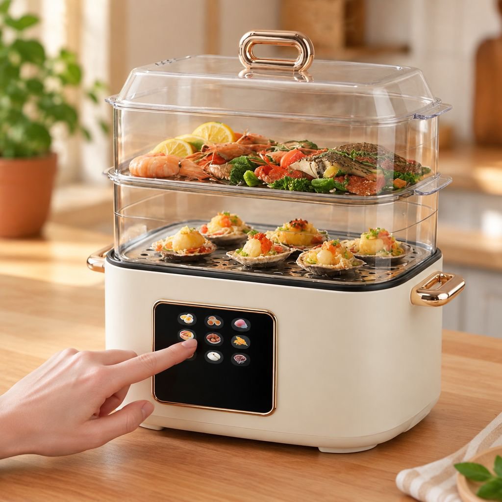 家庭用多用途電気蒸し器・朝食メーカー
