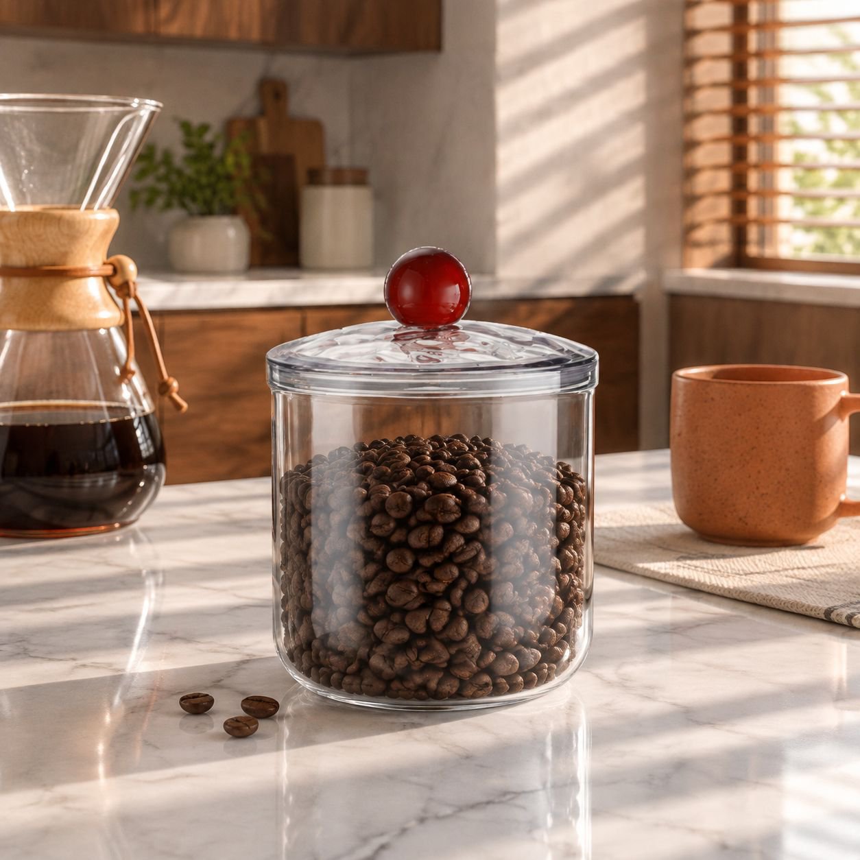 Recipiente para almacenar granos de café