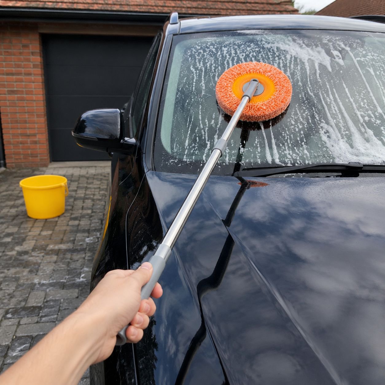 Telescopic Sunflower Mop Dust Remover for Ceiling Glass Car Wash Supermarket