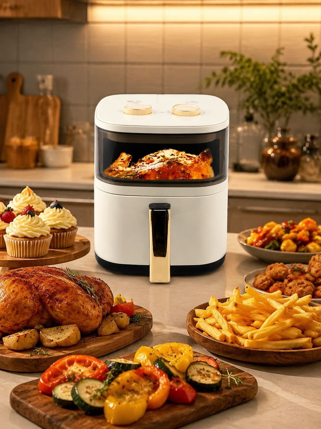 Multifunktionaler Heißluftfritteuse Backofen