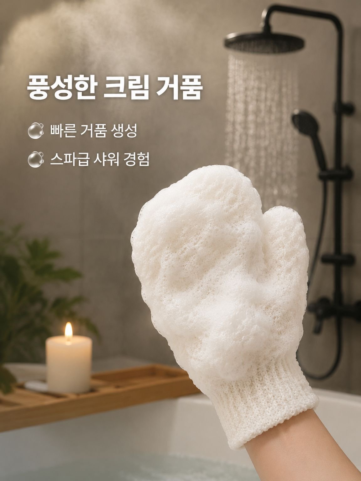 목욕 각질 제거 장갑