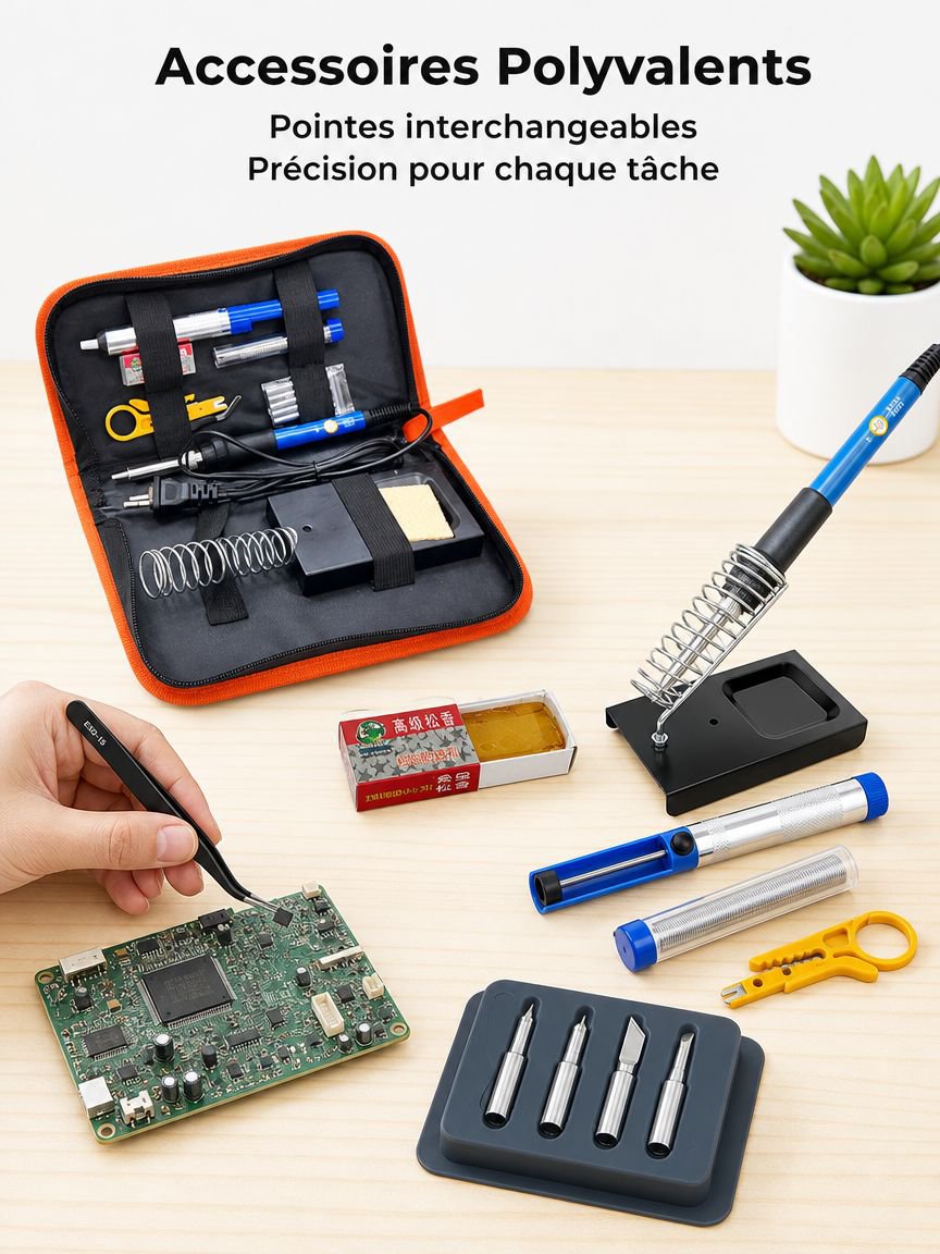 Ensemble d’outils de fer à souder à température stable pour usage domestique