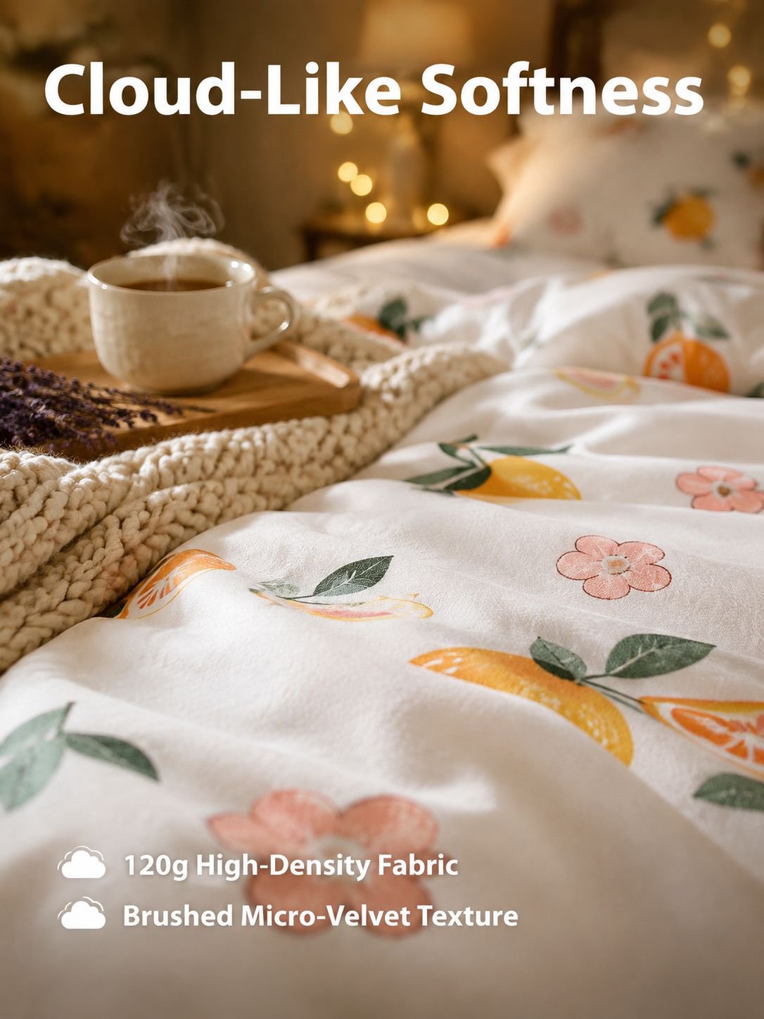 Printed bedding four-piece set