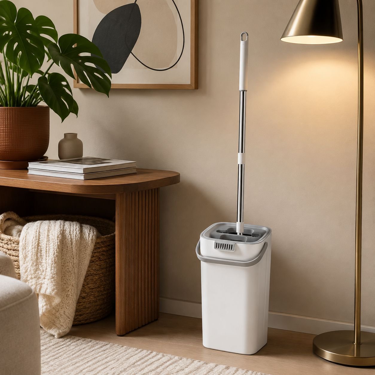 Easy wringing feature of the Home Cleaning Mop Set
