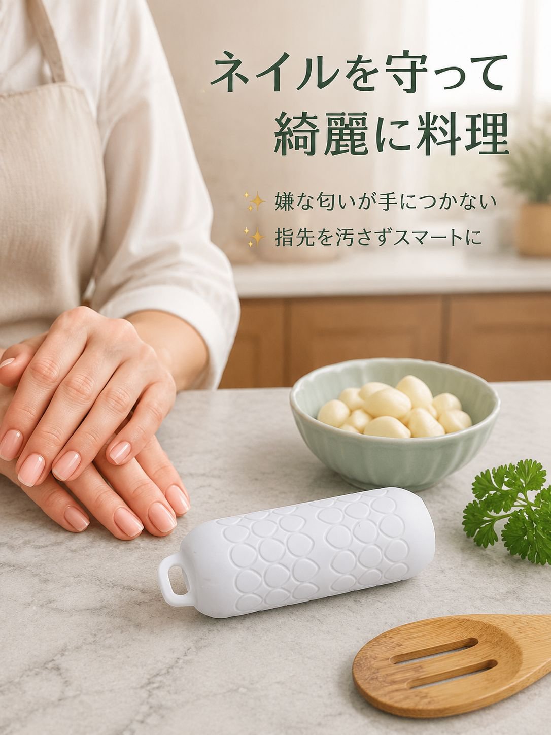強力シリコンにんにく皮むき器