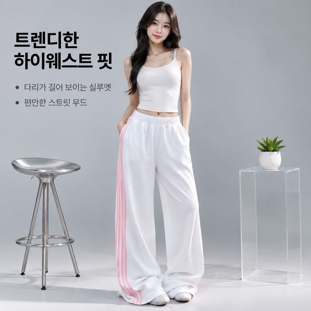 하이웨이스트 배색 슬림 원피스