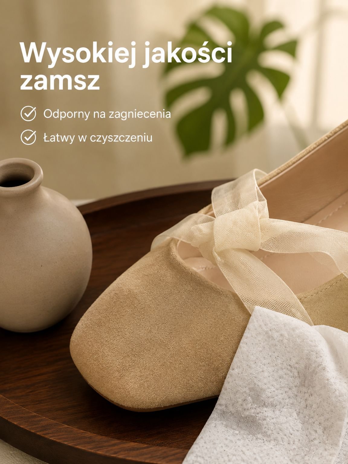 Modne proste baleriny damskie