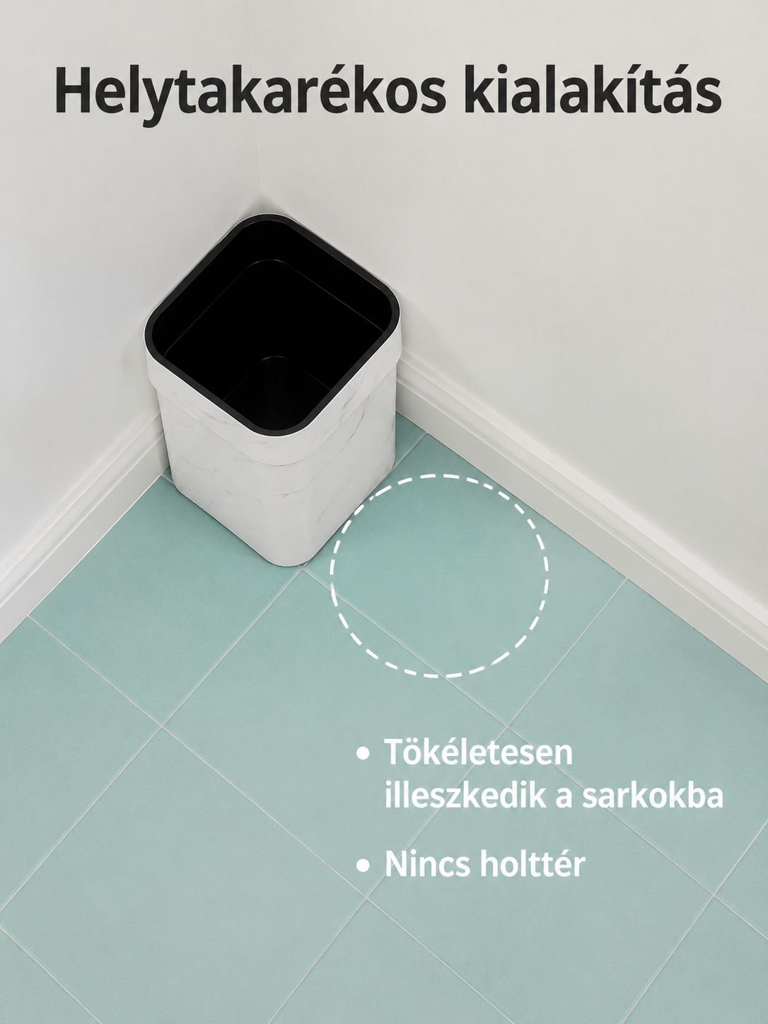 Praktikus szemetes fedéllel
