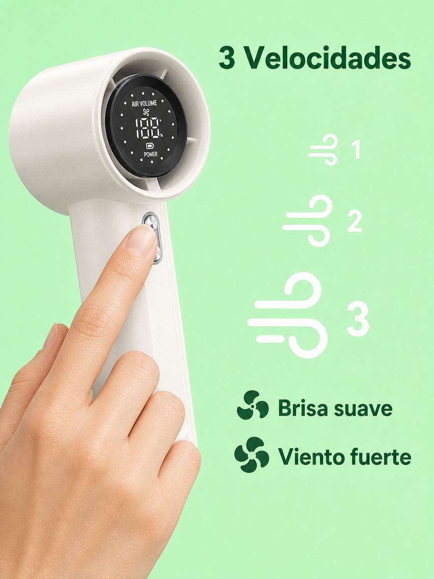 Ventilador de mano de alta velocidad 