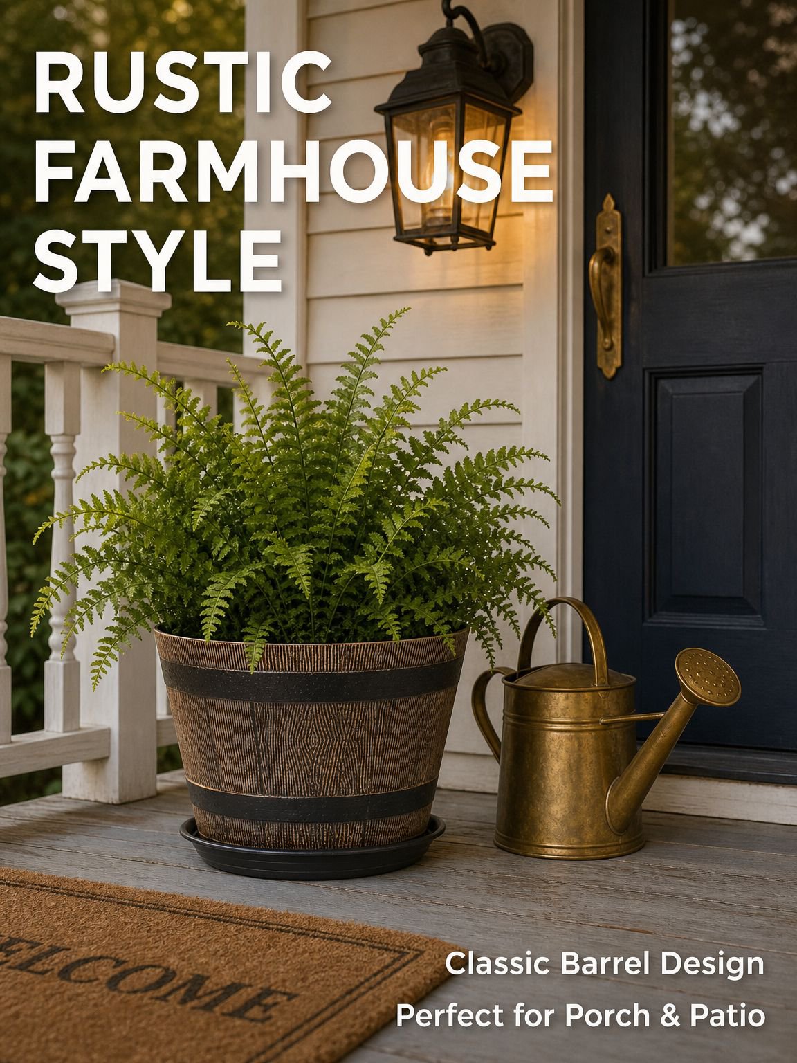 Thickened Wooden Barrel Flower Pot