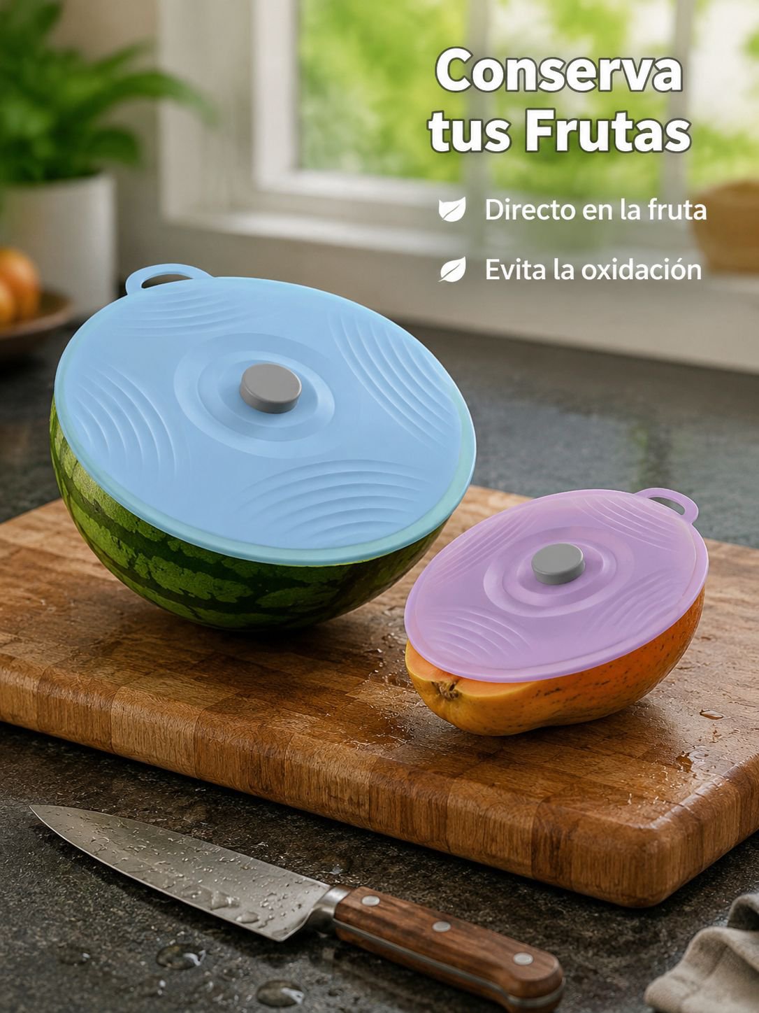 Juego de tapas de silicona para conservar alimentos