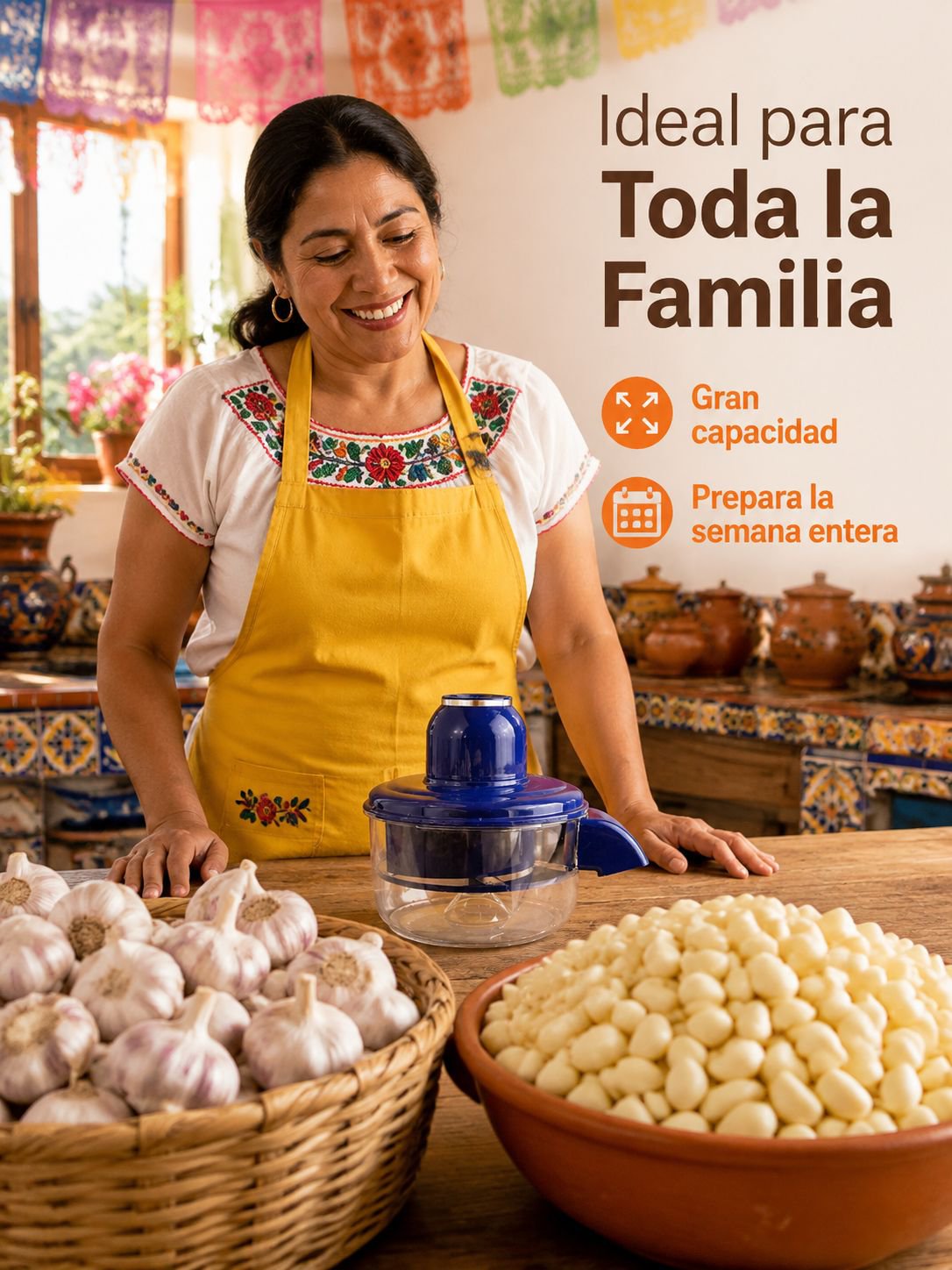 Pequeña cocina peladora eléctrica de ajo