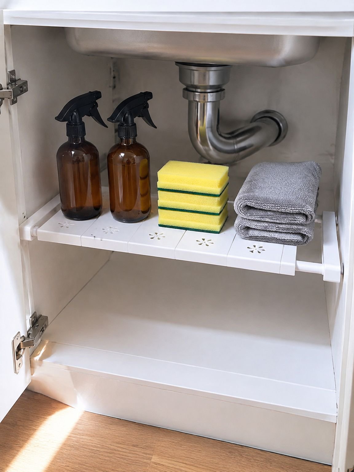 No-Drill Adjustable Closet Shelf Organizer