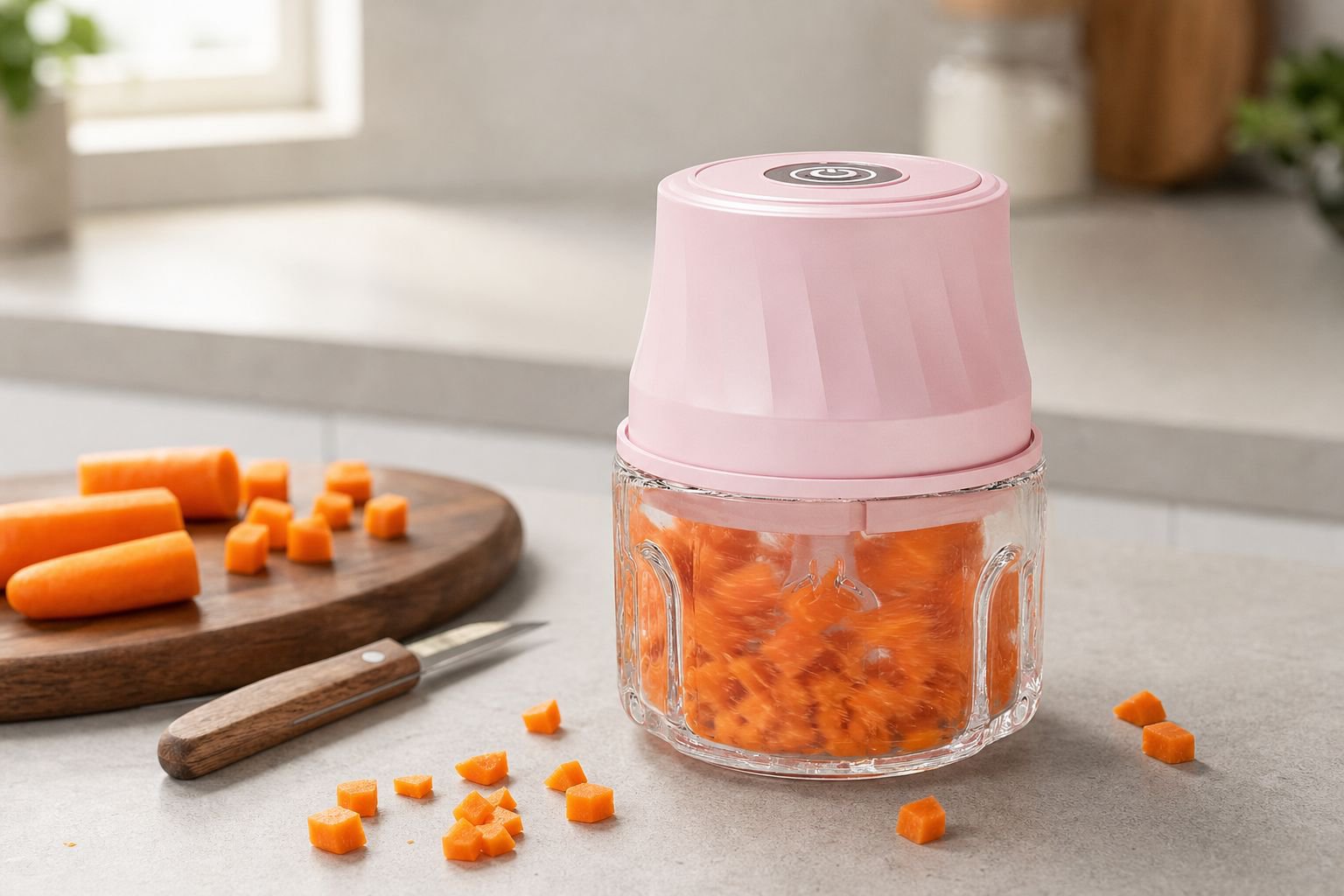 Easy-to-use electric kitchen appliance for mincing