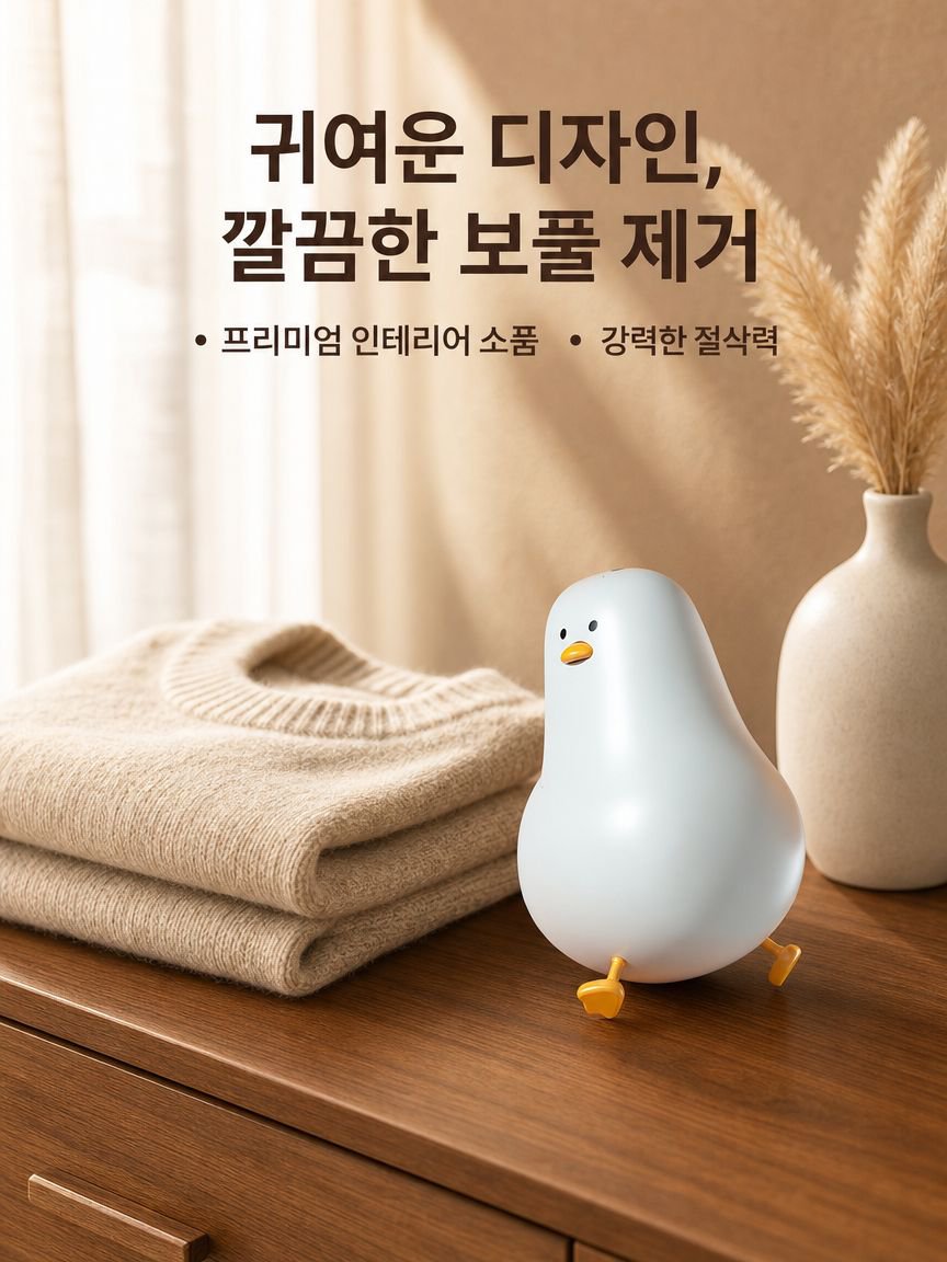 하얀 오리 전동 보풀 제거기