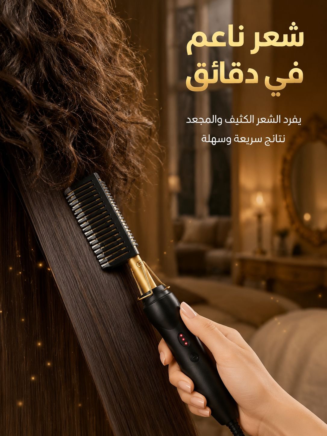 مشط 2 في 1 لفرد أو تجعيد الشعر
