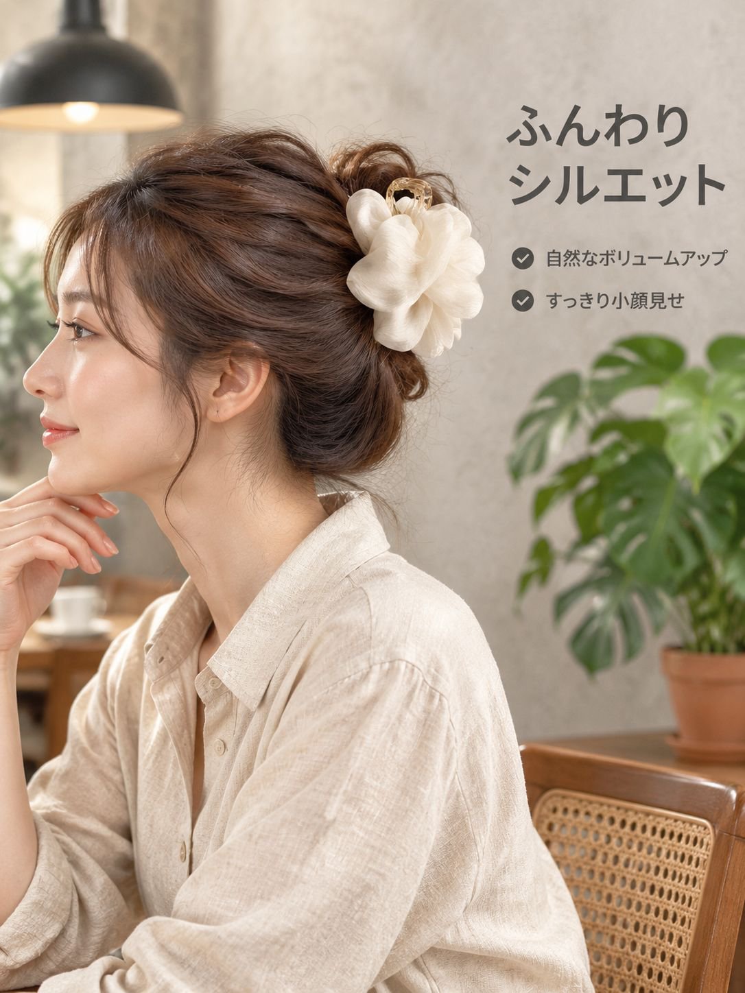 後頭部用バンスクリップ（まとめ髪用）