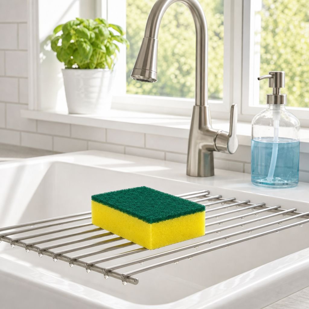 Easy to rinse and dry dishwashing sponge cloth