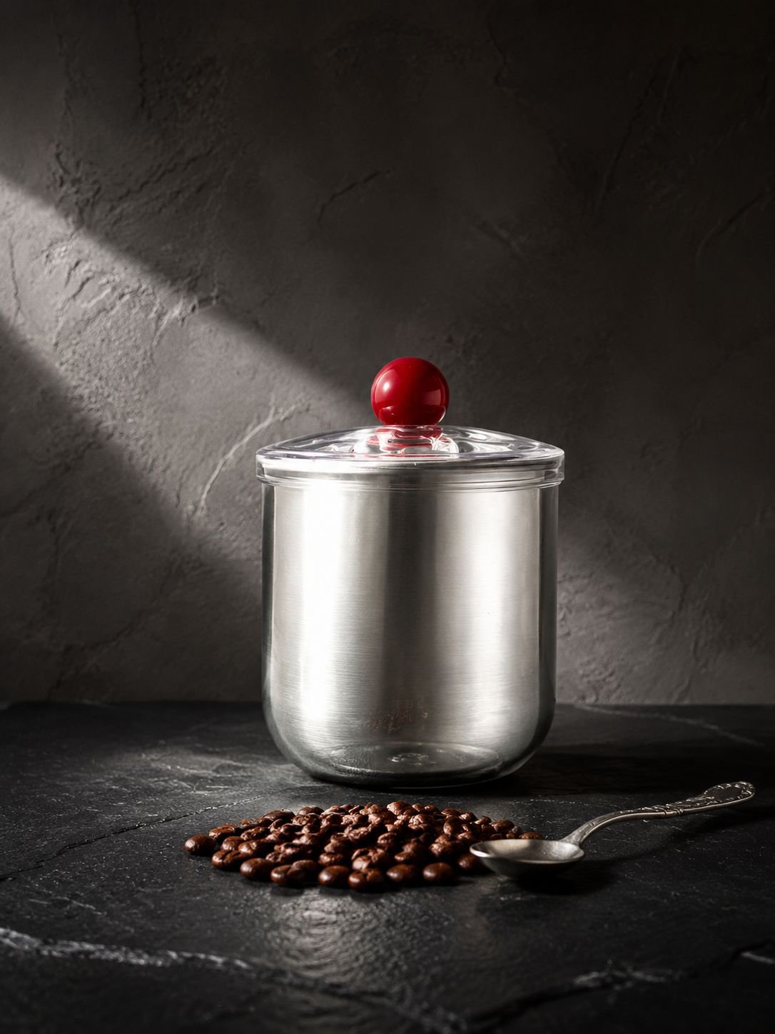 Bocal hermétique pour grains de café et aliments secs