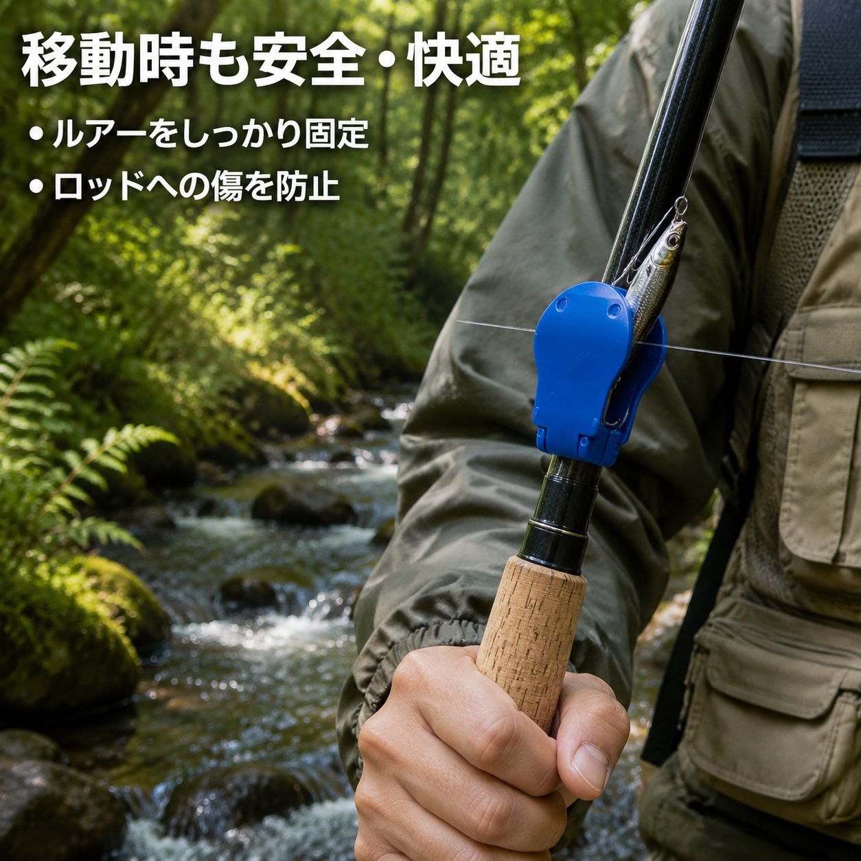 ルアーロッド用クリップフック保護カバー