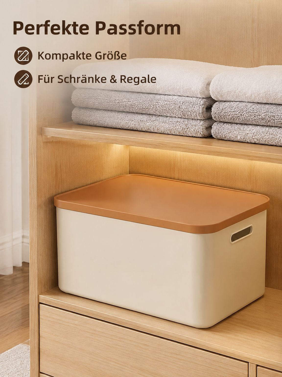 Multifunktionale Aufbewahrungsbox mit Deckel für den Haushalt, aus Kunststoff, für den Schreibtisch