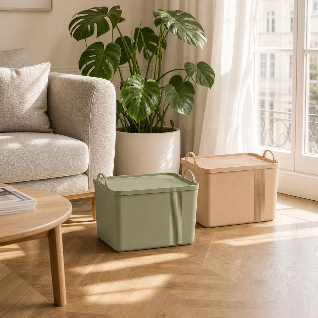 Boîte de rangement avec couvercle