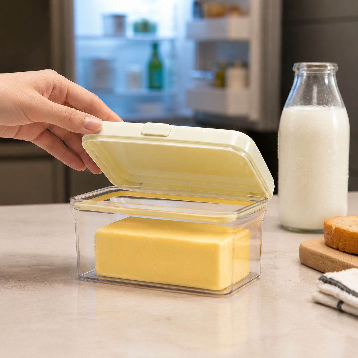 High-capacity cream cheese organizer box