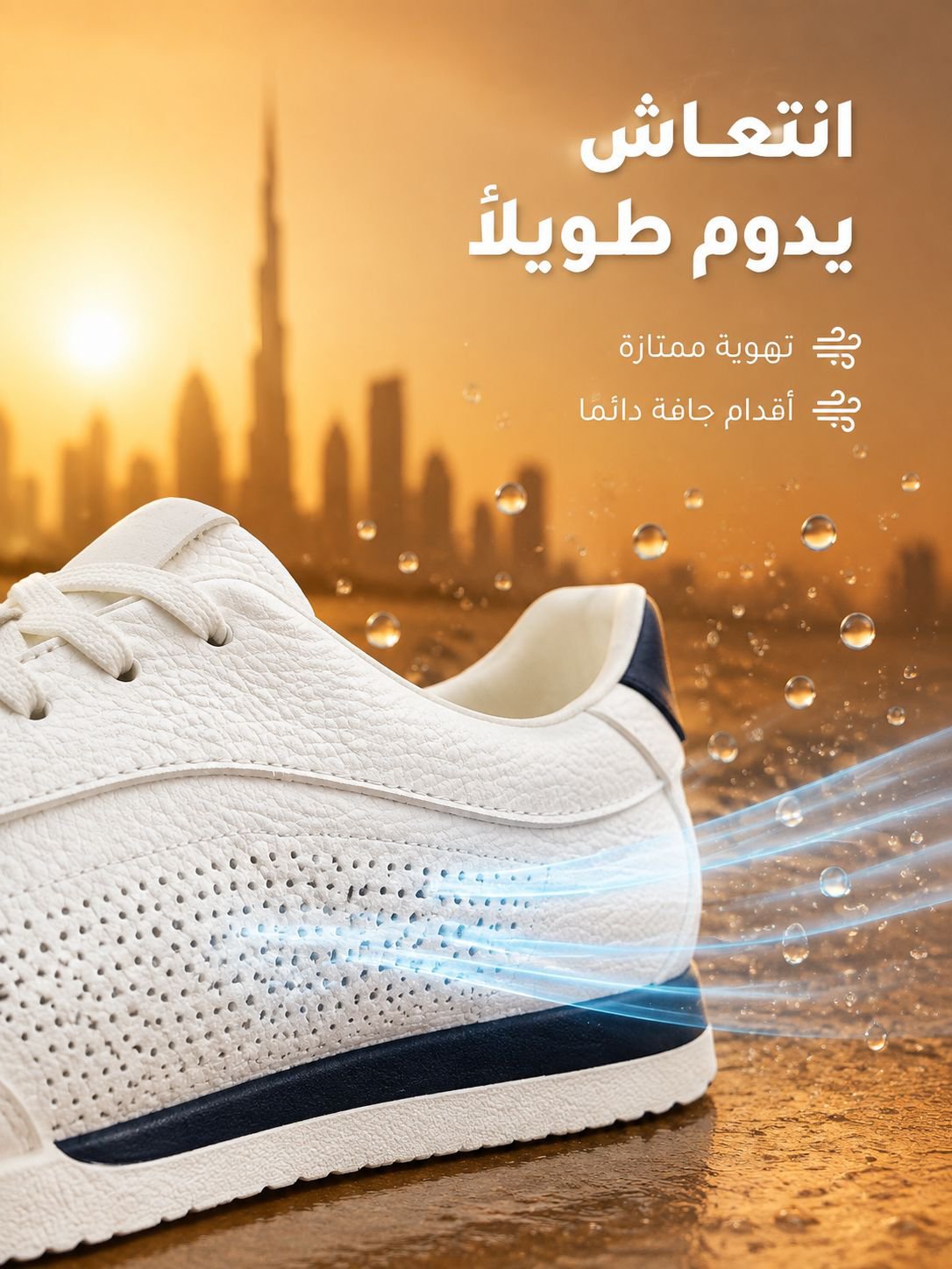 حذاء كاجوال جلدي ناعم وجيد التهوية بتصميم إيطالي فاخر