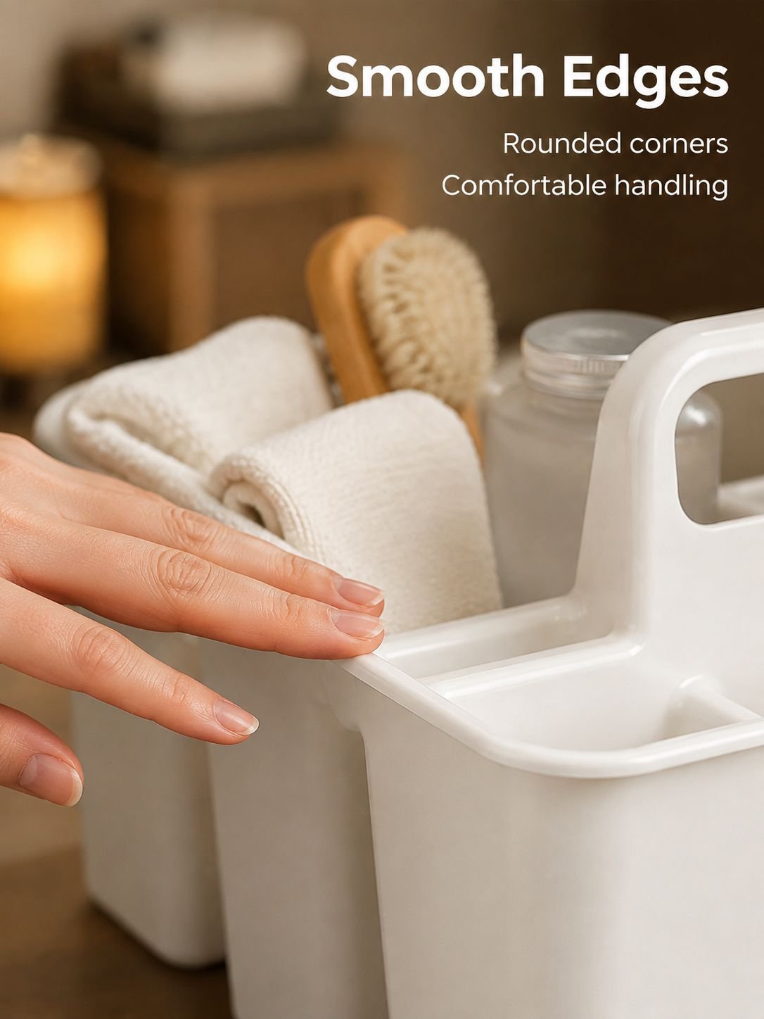 Divided storage caddy for neatly sorting household supplies