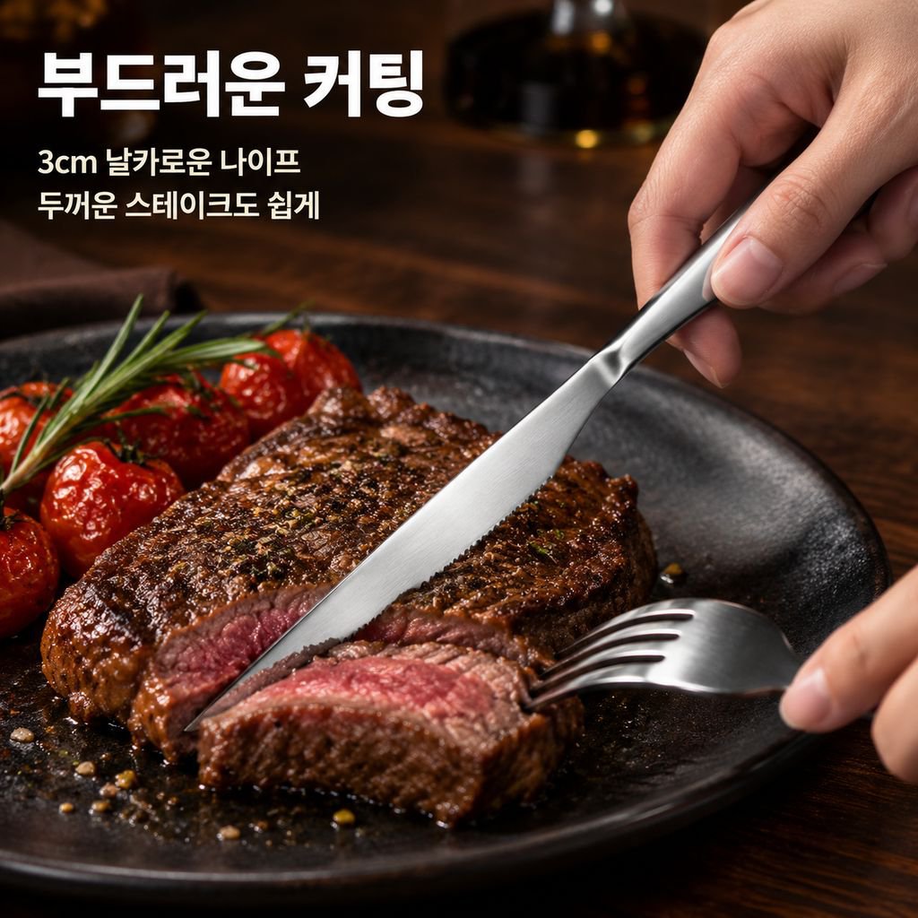 양식 나이프 포크 스푼 5종 세트 럭셔리 가정용 스테이크 식기 도매