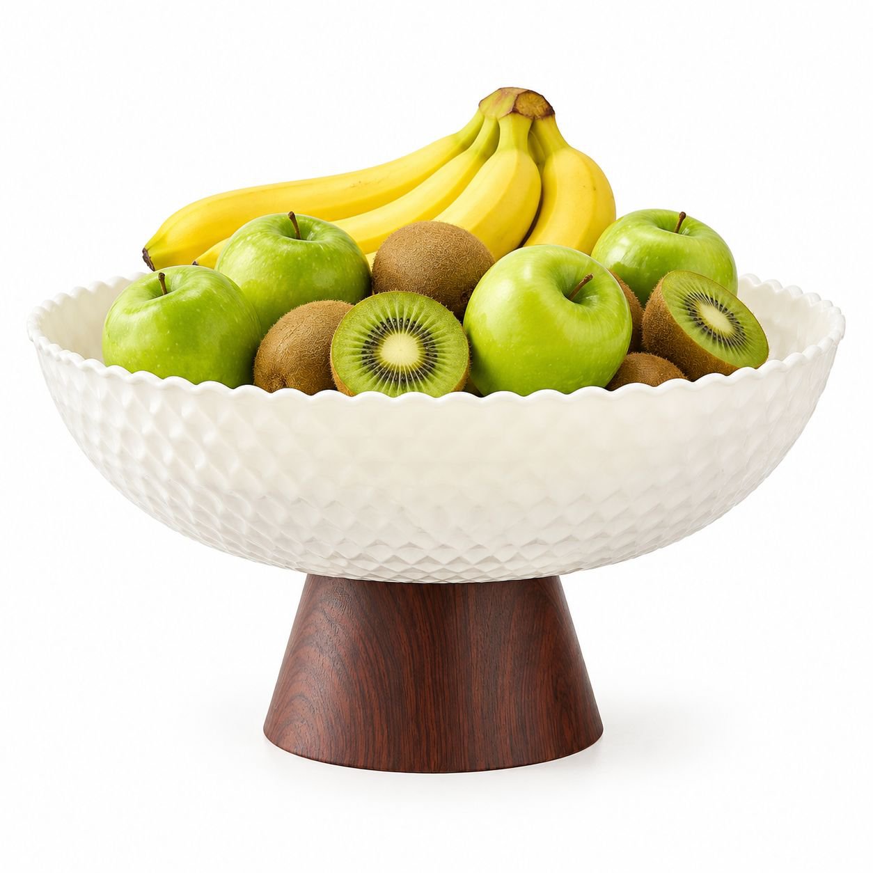Retro wooden pattern fruit dish and tea table set, high-end design details