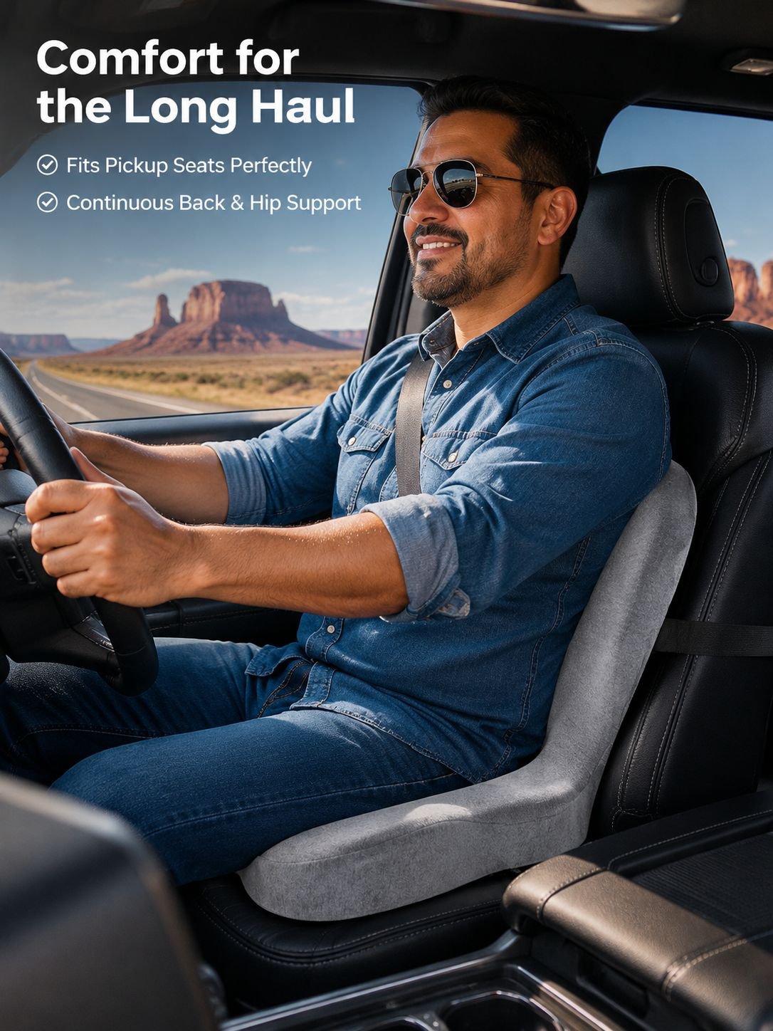 Memory foam integrated seat and back cushion