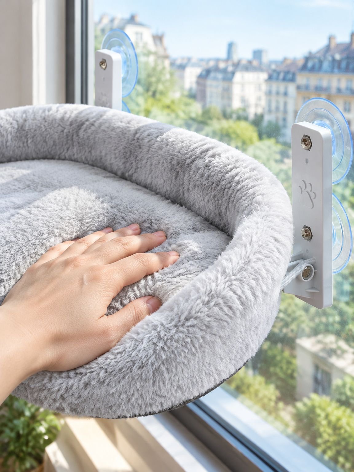 Hamac chat de fenêtre sans perçage facile à installer