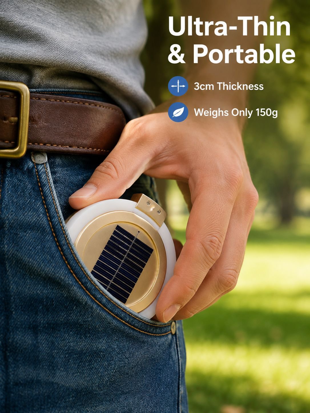 New Special Forces Solar Rechargeable Outdoor Camping Light for Tents, Night Markets, Emergency Ligh