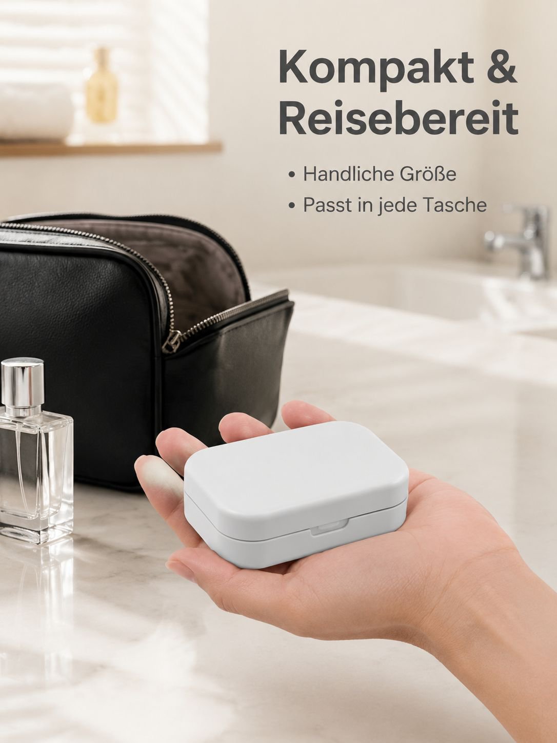 Tragbare Seifendose mit Klappdeckel