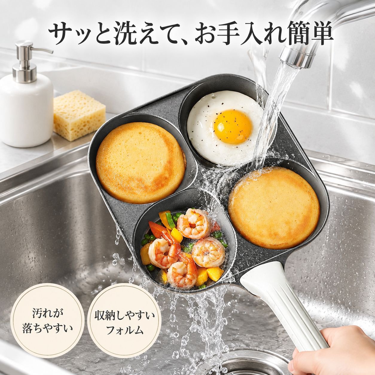 多機能チタンセラミック朝食鍋