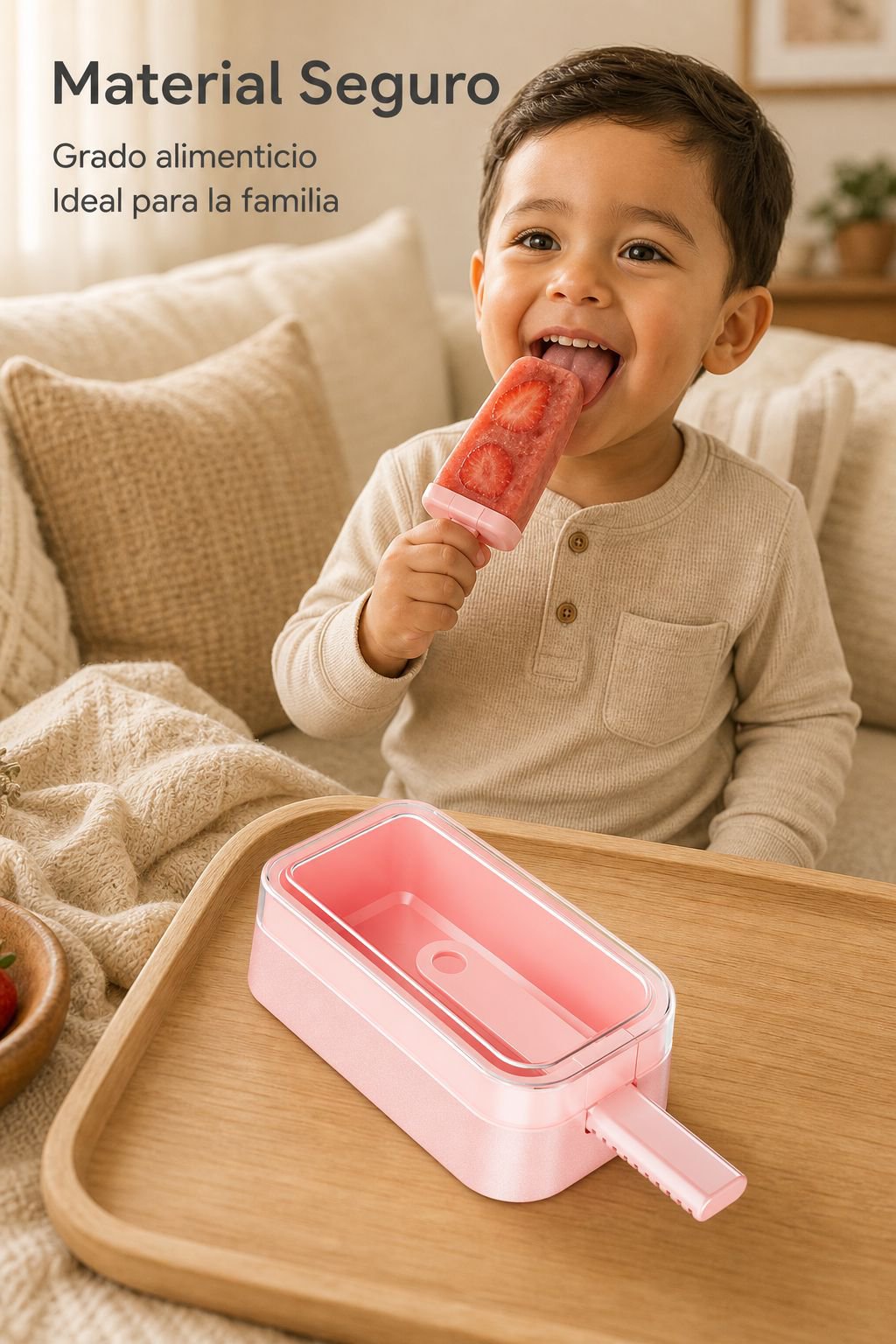 Molde de silicona de grado alimenticio para hacer polos y helados caseros