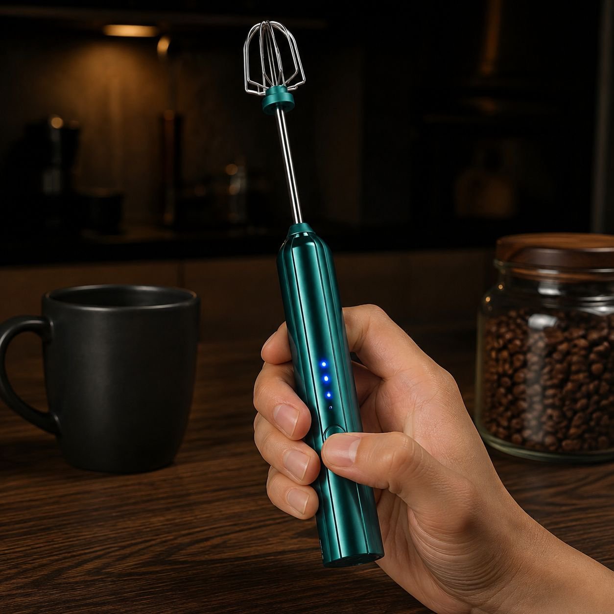 Household egg beater with rechargeable battery