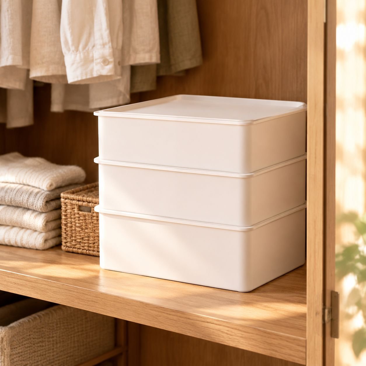 Caja de almacenamiento de sujetadores y calcetines, organizador multifuncional de plástico