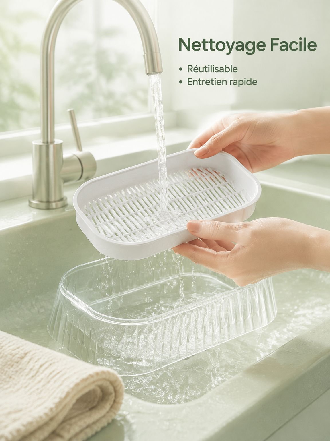 Plateau de germination hydroponique pour pousses de haricots, sans terre