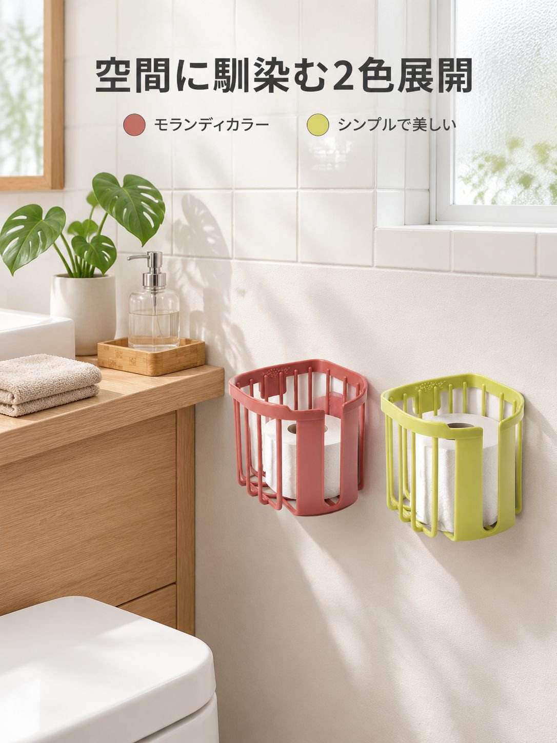 壁掛け式トイレットペーパーホルダー