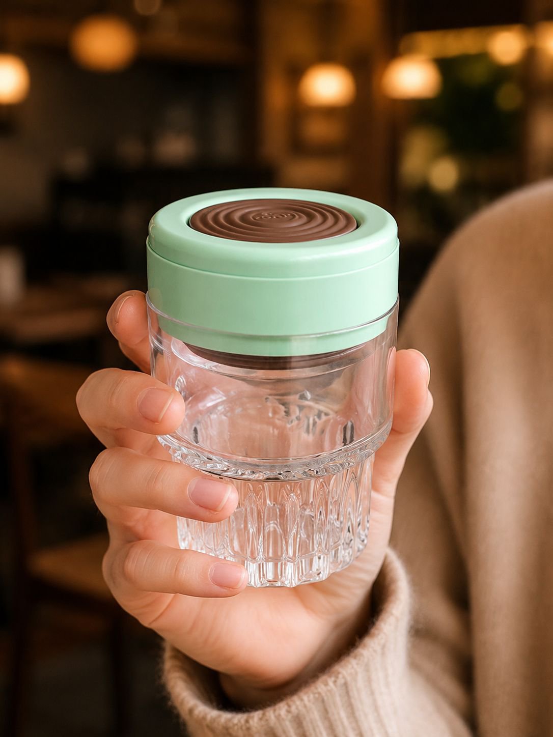 Easy-release ice cubes for coffee drinks
