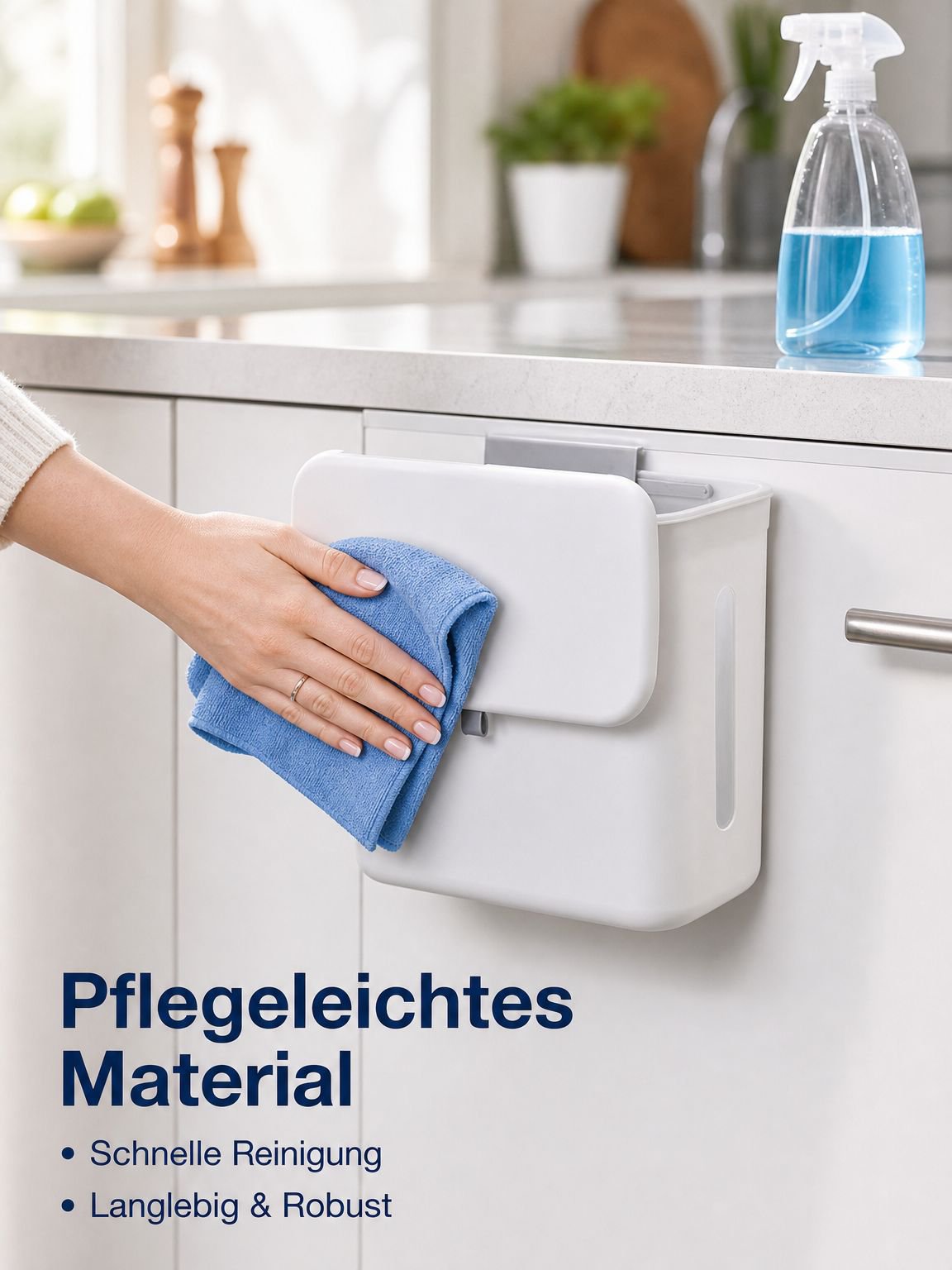 Haushalts-Mülleimer mit Trocken-Nass-Trennung und Schiebedeckel