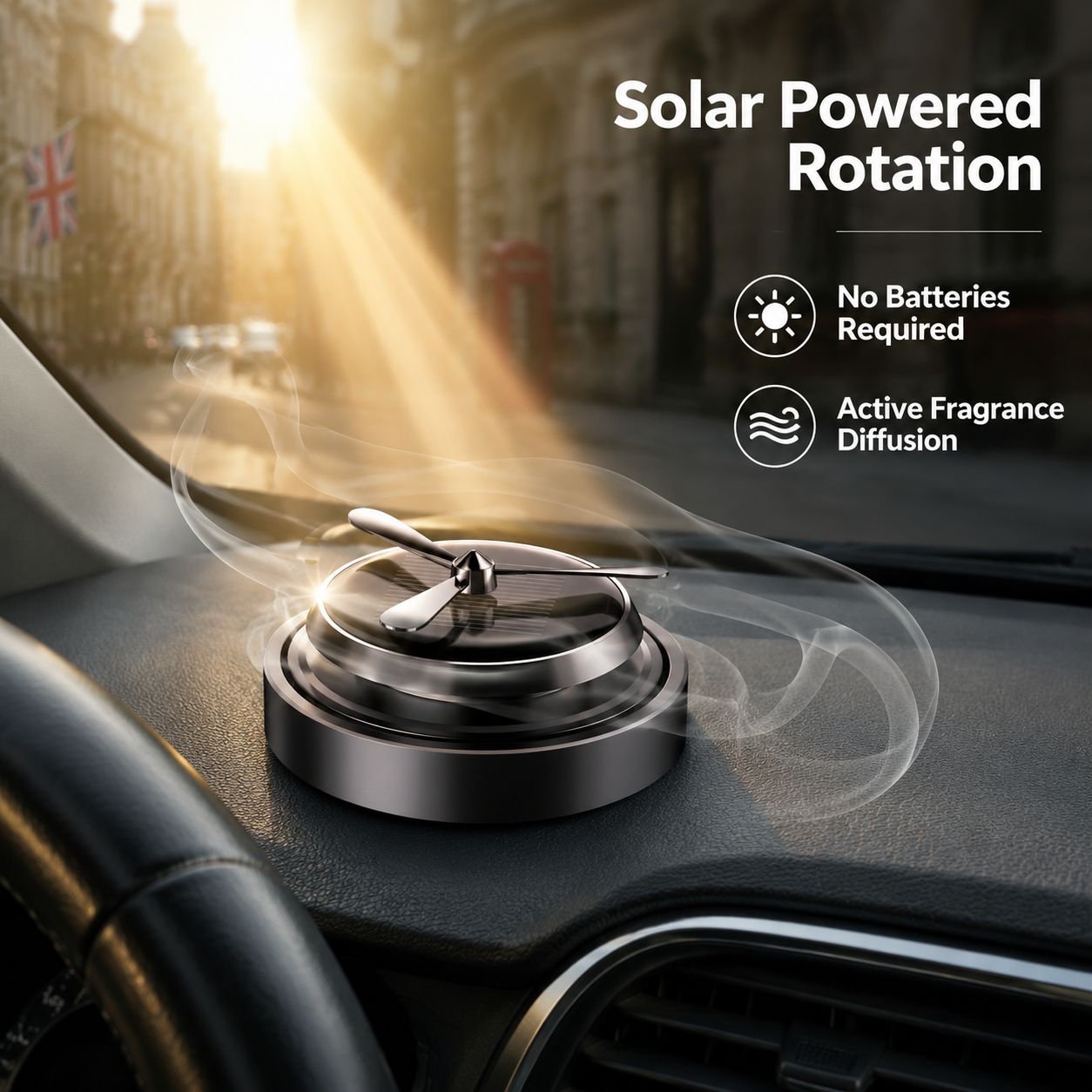 Solar Rotary Solid Car Diffuser Set