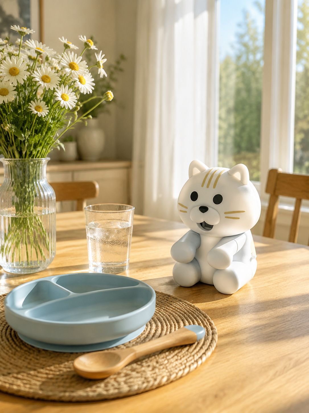 Cat food cooling fan designed to help cool freshly served meals