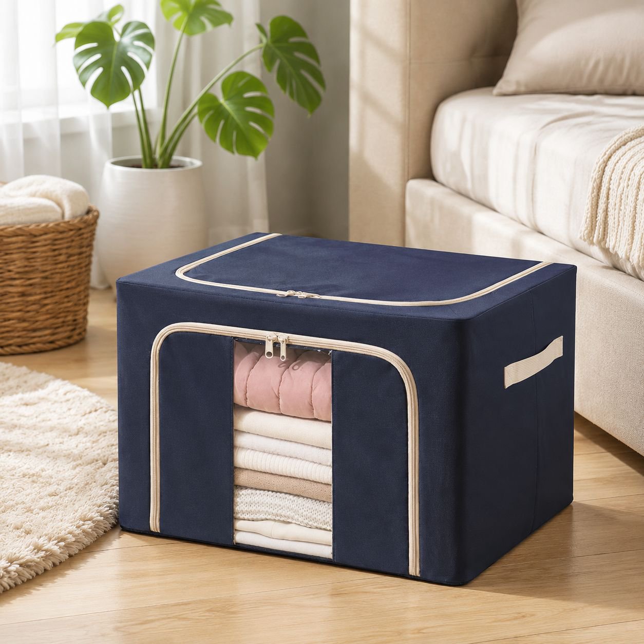 Visible Window Large Steel Structure Clothing Storage Box