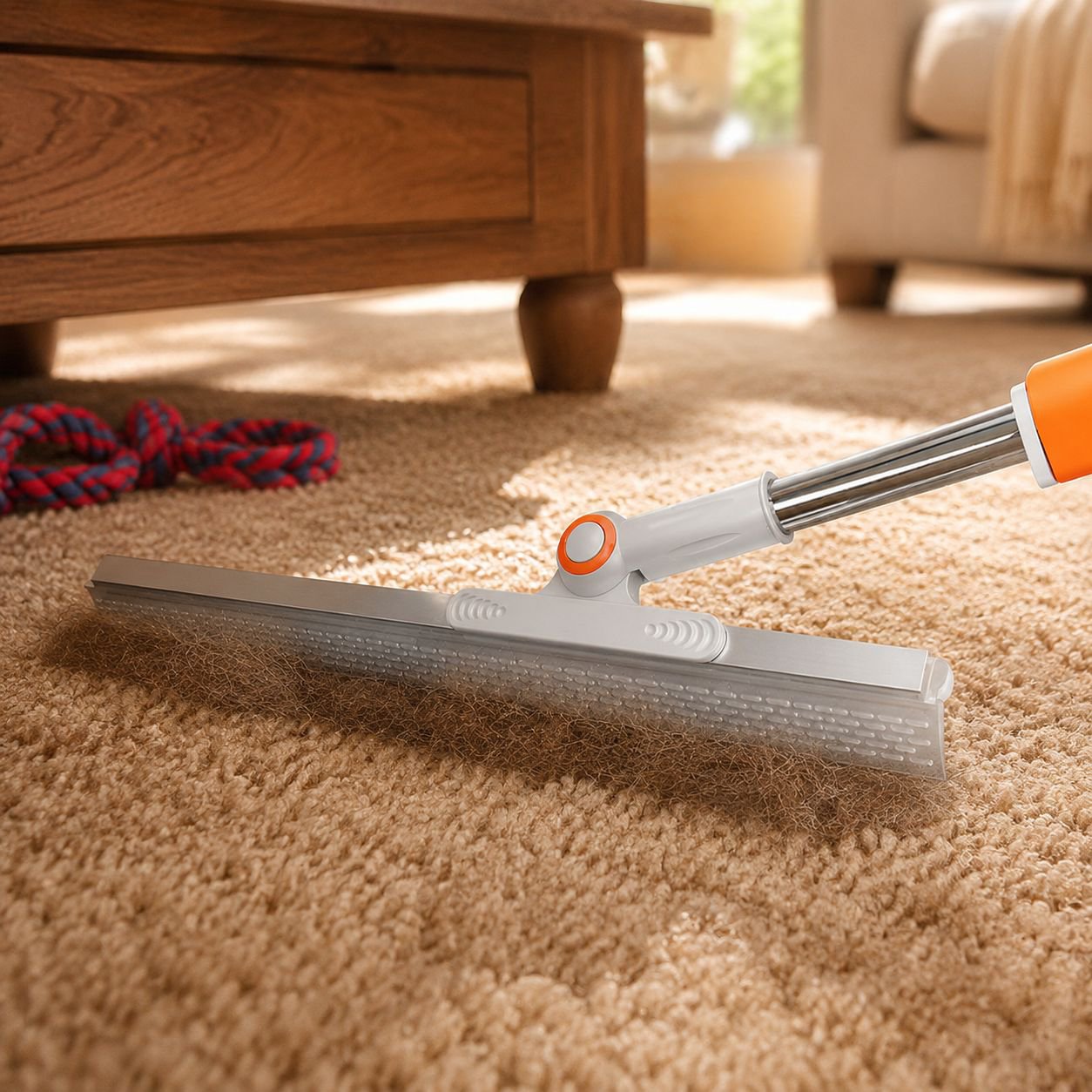 Ergonomic handle design of double-sided water broom